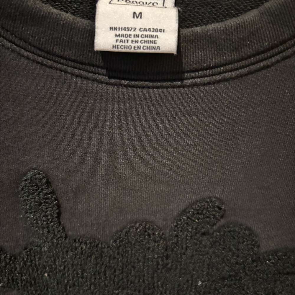 Black Textured Sweatshirt